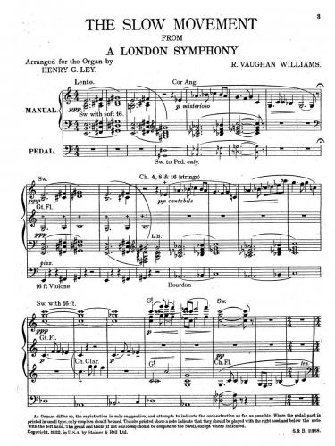 Vaughan Williams Pieces for Organ