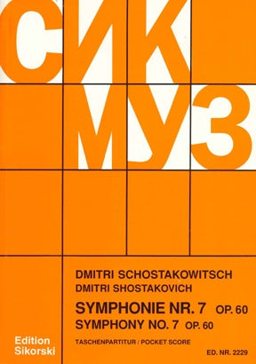Shostakovich Symphony No. 7, Op. 60 Study Score O/P