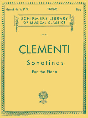 Clementi 12 Sonatinas, Op. 36, 37, 38
