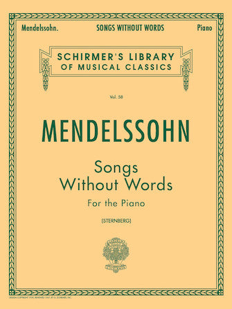 Mendelssohn Complete Songs Without Words Piano Solo