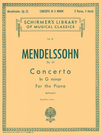 Mendelssohn Piano Concerto No. 1 in G Minor, Op. 25