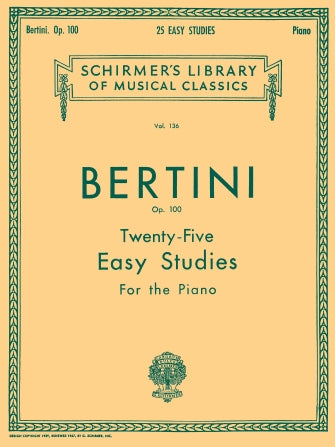 Bertini 25 Easy Studies, Op. 100