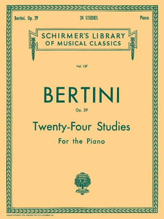 Bertini 24 Studies, Op. 29