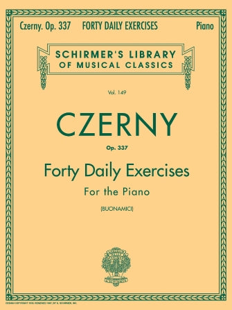 Czerny 40 Daily Exercises, Op. 337
