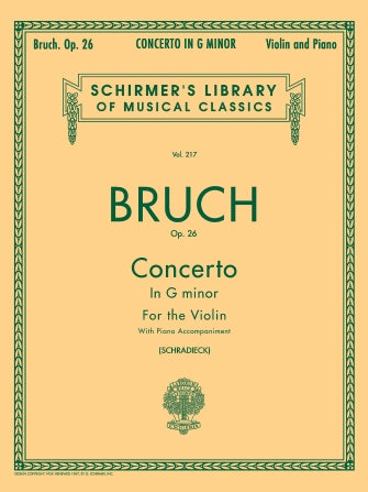 Bruch Concerto in G Minor, Op. 26 Violin and Piano
