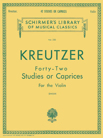 Kreutzer 42 Studies or Caprices Violin Method
