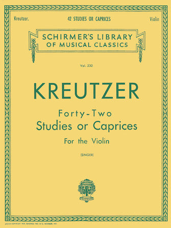 Kreutzer 42 Studies or Caprices Violin Method