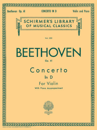 Beethoven Concerto in D Major, Op. 61