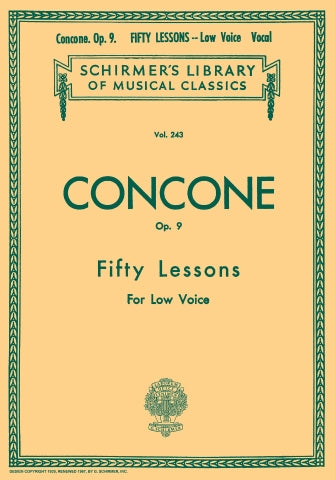 Concone 50 Lessons Op. 9 Low Voice