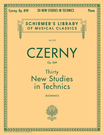 Czerny 30 New Studies in Technics, Opus 849