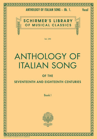 Anthology of Italian Song of the 17th and 18th Centuries - Book I