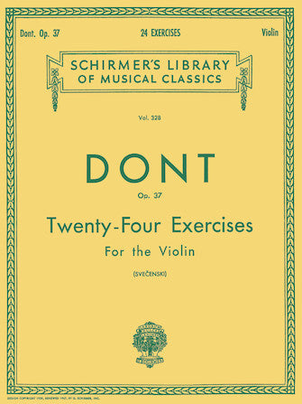 Dont 24 Exercises Opus 37 Violin Method