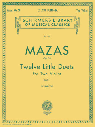 Mazas 12 Little Duets Opus 38 Book 1