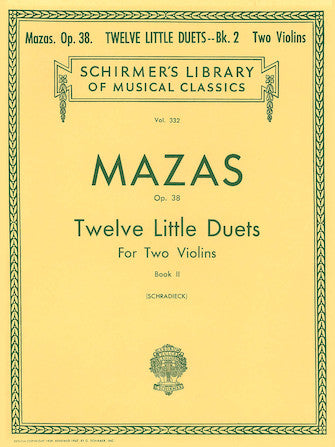 Mazas 12 Little Duets Opus 38 Book 2