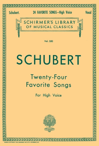 Schubert 24 Favorite Songs