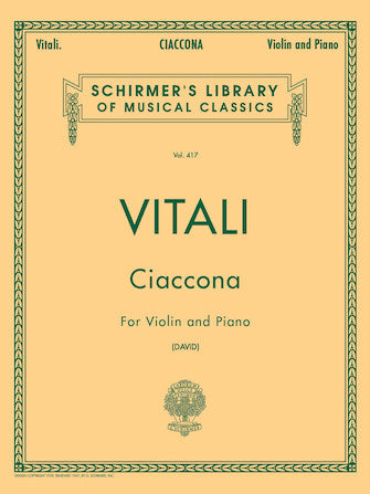 Vitali Ciaccona (chaccone) Violin and Piano