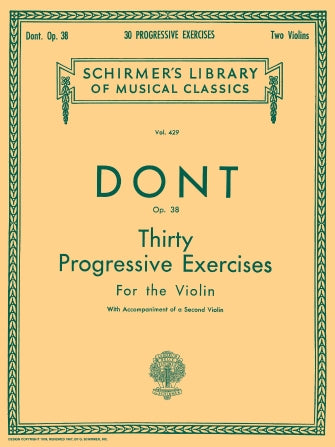 Dont 30 Progressive Exercises Opus 38