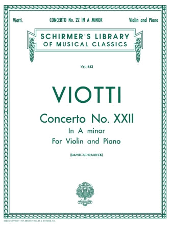 Viotti Concerto No. 22 in A Minor Violin and Piano