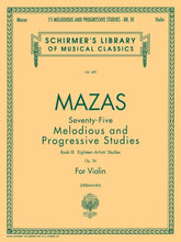 Mazas 75 Melodious and Progressive Studies Opus 36 Book 3