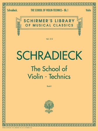 Schradieck School of Violin Technics - Book 1