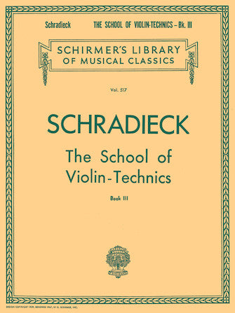 Schradieck School of Violin Technics - Book 3