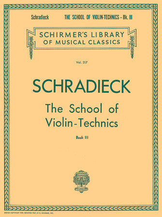 Schradieck School of Violin Technics - Book 3
