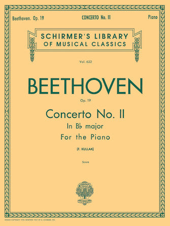 Beethoven Concerto No. 2 in Bb, Op. 19 Piano Duet