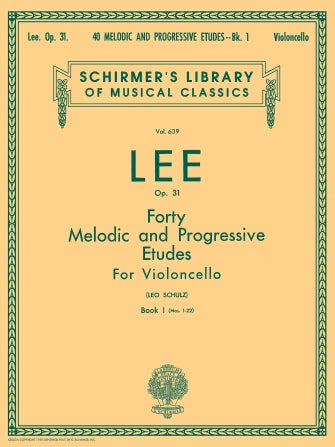 Lee 40 Melodic and Progressive Etudes, Op. 31 - Book 1