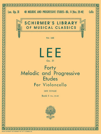 Lee 40 Melodic and Progressive Etudes, Op. 31 - Book 2
