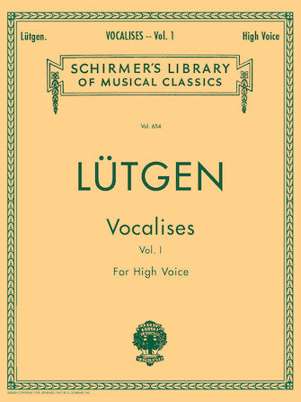 Lutgen Vocalises (20 Daily Exercises) - Book 1 High Voice