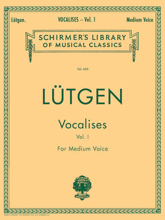 Lutgen Vocalises (20 Daily Exercises) - Book 1 Medium Voice
