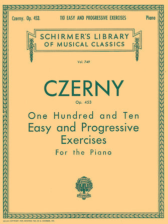 Czerny 110 Easy and Progressive Exercises Opus 453
