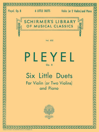 Pleyel Six Little Duets, Op. 8 Violin and Piano