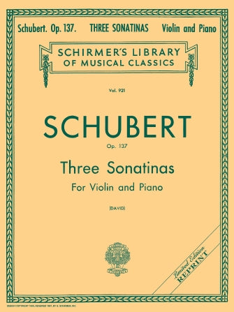 Schubert 3 Sonatinas Opus 137
