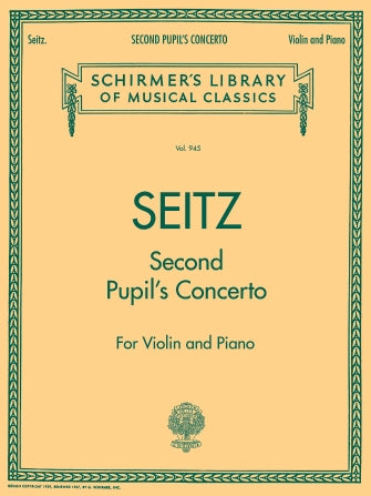 Seitz Pupil's Concerto No. 2 in G Major, Op. 13 for Violin and Piano