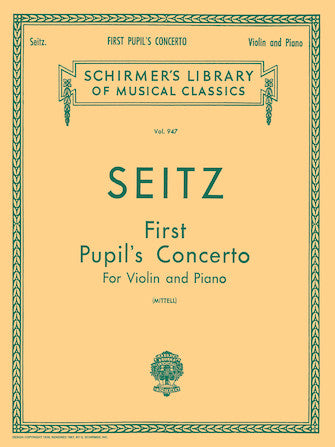 Seitz Pupil's Concerto No. 1 in D Violin and Piano
