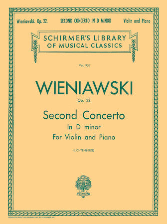 Wieniawski Second Concerto in D Minor, Op. 22