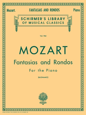 Mozart Fantasias and Rondos Piano Solo