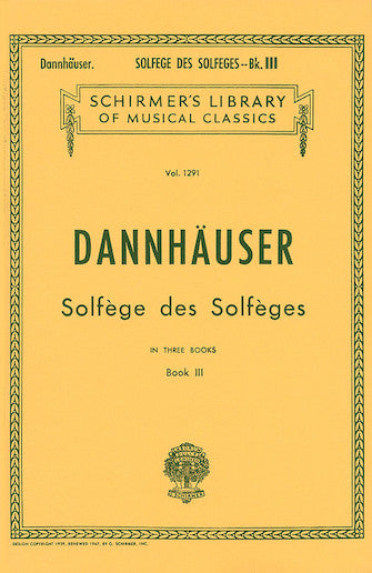 Dannhauser Solfége des Solféges - Book III