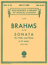 Brahms Sonata in D Minor, Op. 108 Violin and Piano