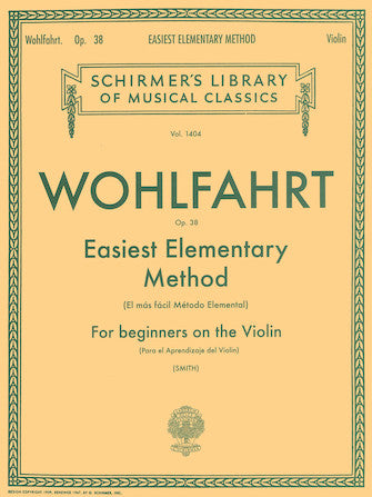 Wohlfahrt Easiest Elementary Method for Beginners, Op. 38 Violin Method