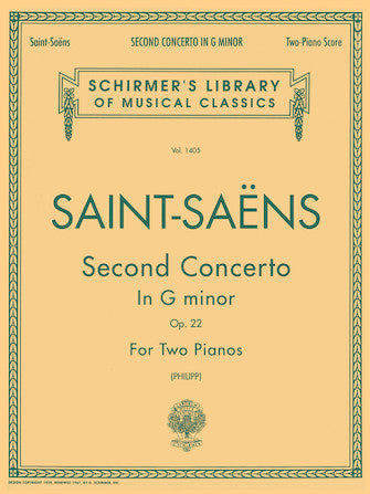 Saint-Saëns Concerto No. 2 in G Minor, Op. 22 2 Pianos, 4 Hands