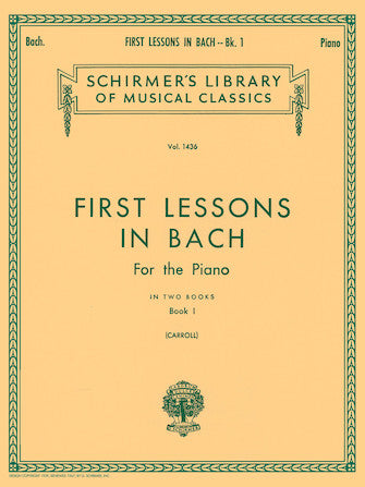 Bach First Lessons in Bach - Book 1