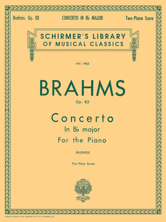 Brahms Concerto No. 2 in Bb, Op. 83 Piano Duet
