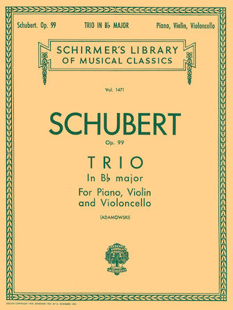 Schubert Trio in B Flat, Op. 99