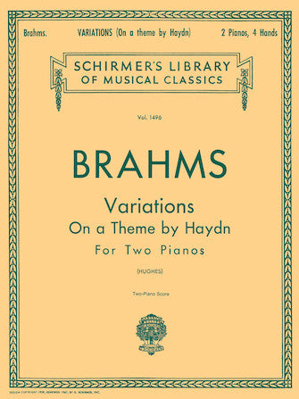 Brahms Variations on a Theme by Haydn, Op. 56b for Two Pianos
