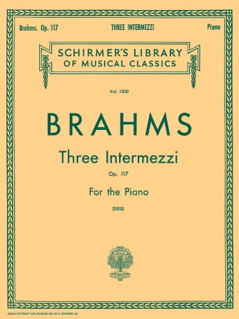 Brahms 3 Intermezzi, Op. 117