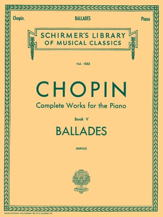 Chopin Complete Works Piano V, Ballades