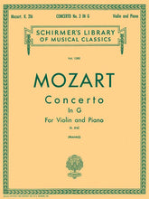 Mozart Concerto No. 3 in G, K.216 for Violin & Piano