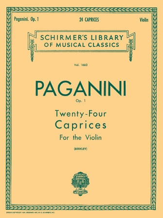 Paganini 24 Caprices, Op. 1 Violin Solo